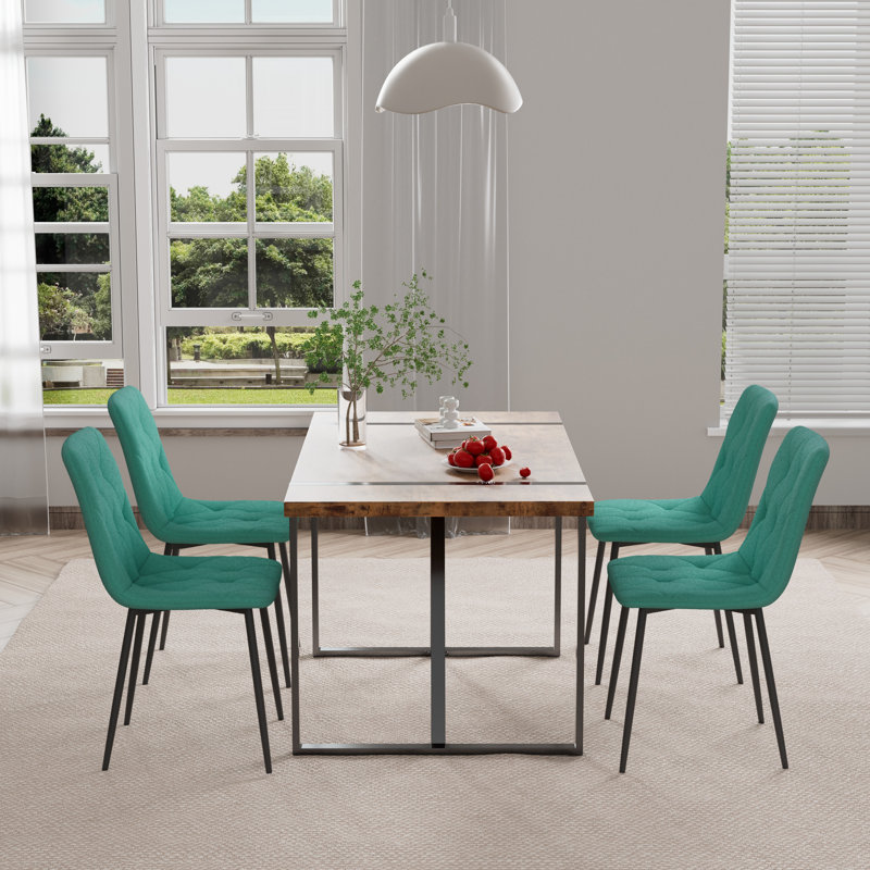 George Oliver 5 Piece Wood Top Pedestal Dining Set Wayfair